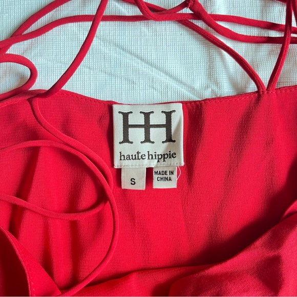 Haute Hippie Criss Cross Strapy BackThe Exit Strategy Silk Mini Dress (Y1) - Picture 10 of 15